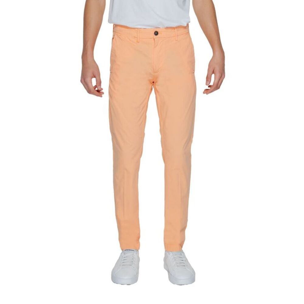 Borghese Orange Cotton Chino Men's Pants